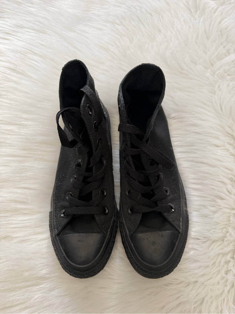 Converse Black High-Top Canvas Sneakers Sz 6